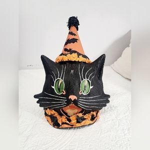 Bethany Lowe - Sassy Cat Lantern (or Candy Bowl)